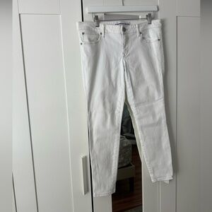 Women's Express White Legging Jeans Zipper Detail Size 10